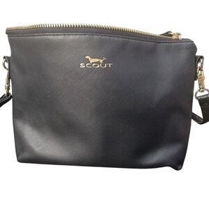 Scout Black Crossbody Bag with Gold Accents